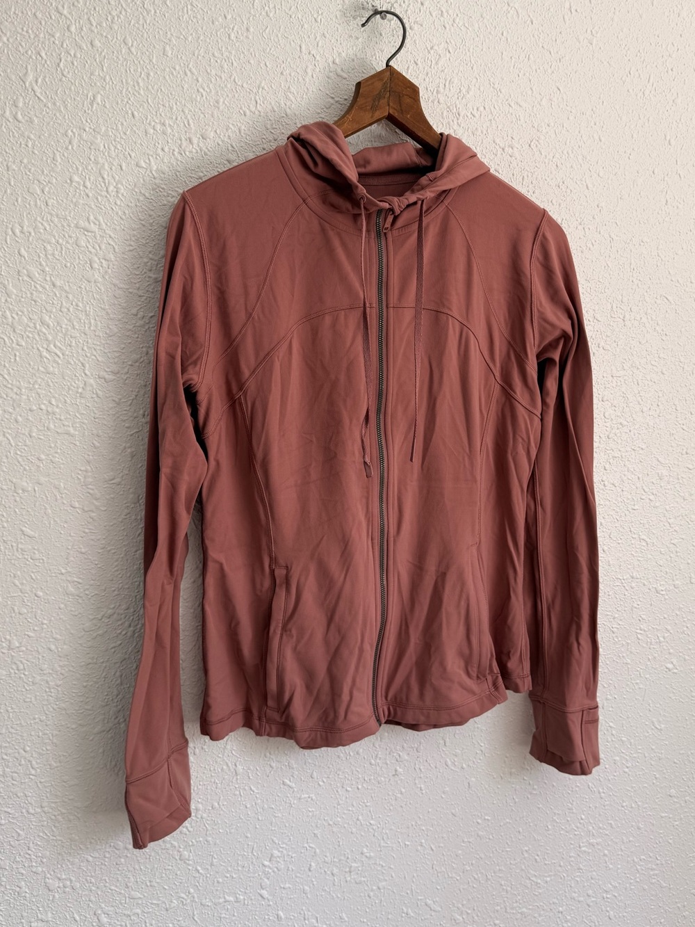 Lululemon hooded define July jacket mauve pink quicksand womens 14